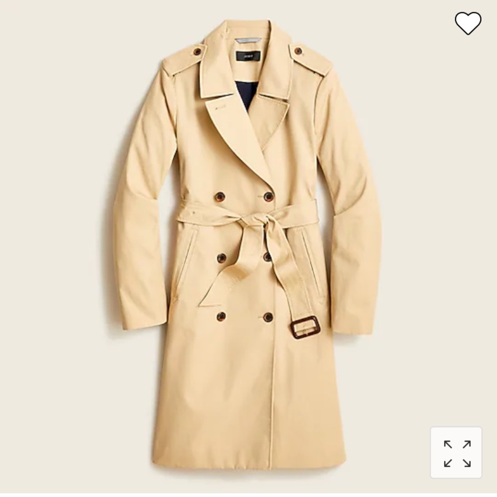 NWT Jcrew 2011 Icon Trench Coat Vintage Khaki 4P